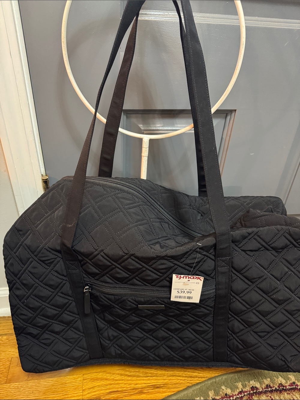 Vera Bradley Black Quilted Large Travel Duffel
